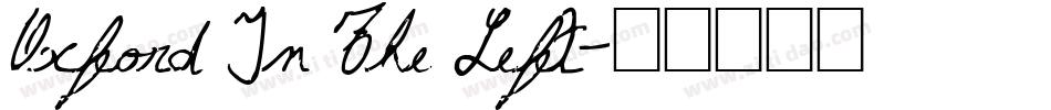 Oxford In The Left字体转换